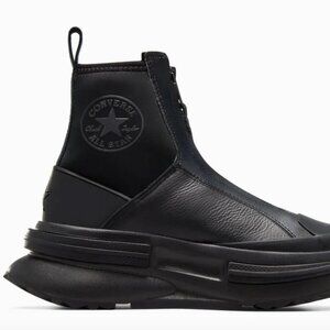 Converse Black High-Top Leather Platform Boots